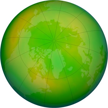 Arctic ozone map for 2010-06